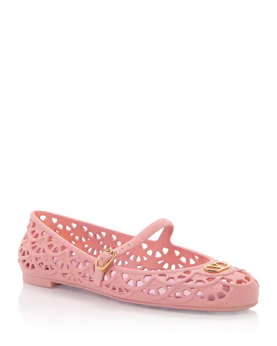 Valentino Garavani Women's Pm Embellished Ballet Flats In Pink