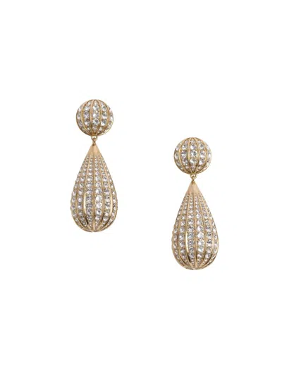 Valentino Garavani Women's Poetiques Des Gouttes Metal And Swarovski Crystal Earrings In Gold