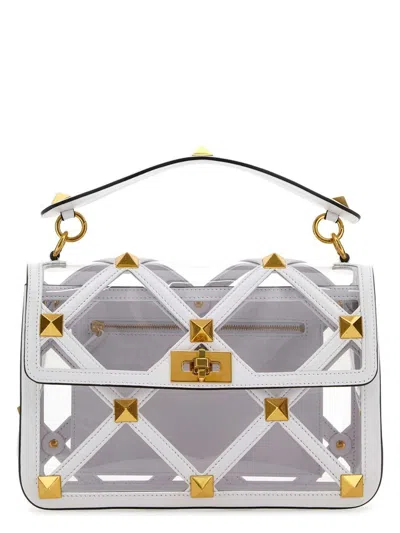 Valentino Garavani Women's Polymeric Material And Leather Large Roman Stud Handbag