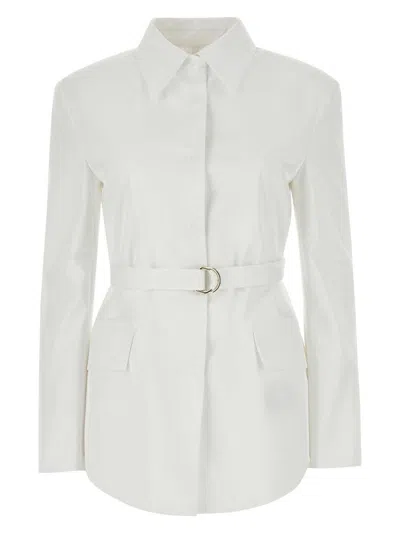 Valentino Compact Poplin Caban In White