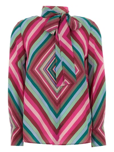 VALENTINO WOMEN'S PRINTED CREPE SHIRT