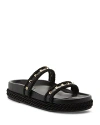 Valentino Womens Black Rockstud Leather Espadrille Sandals In Black