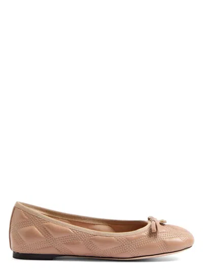 VALENTINO GARAVANI WOMEN'S QUILTIE 67 LEATHER BALLET FLATS