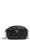 Valentino Quilted Shoulder Bag With In Black