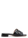 Valentino Black Quilted Nappa Leather Quiltie 67 Slide Sandals In Black