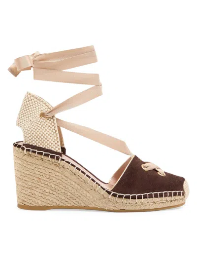 Valentino Garavani Women's Resort 75mm Wedges In Split Leather In Black