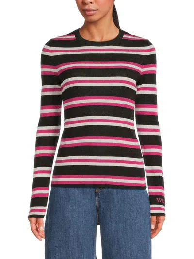 Valentino Women's Ribbed Striped Sweater In Multi