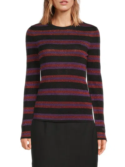 Valentino Women's Ribbed Striped Sweater In Multi
