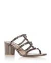Valentino 60mm Rockstud-embellished Sandals In Antracite