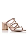 Valentino Garavani Women's Rockstud Block Heel Slide Sandals In Multi