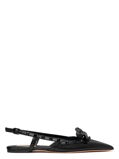 VALENTINO GARAVANI WOMEN'S ROCKSTUD BOW BALLERINA