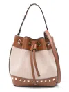 Valentino Garavani Women Rockstud Canvas Bucket Bag