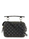 Valentino Rockstud Cross Body Bag In Nero