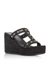 Valentino Garavani Women's Rockstud Embellished Espadrille Sandals In Black