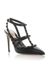 Valentino Rockstud Caged 100 Leather Pump In Black