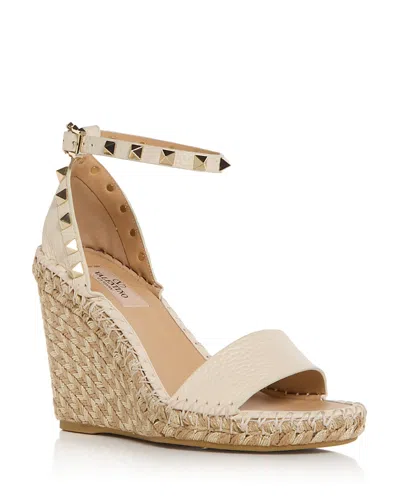 Valentino Garavani Women's Rockstud Espadrille Wedge Sandals In Multi