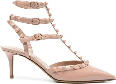 VALENTINO GARAVANI WOMEN'S ROCKSTUD LEATHER SLINGBACK PUMPS