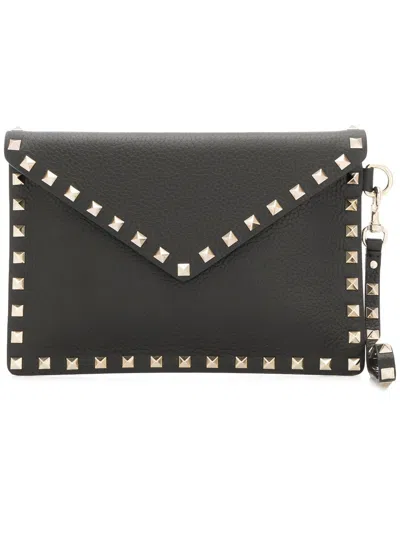 Valentino Garavani Women's Rockstud Medium Pouch In Nero