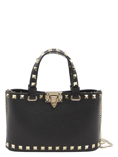 Valentino Garavani Women's Rockstud Mini Shopping Bag In Black