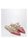 Valentino Pointed Toe Studded Leather Slippers In Pink