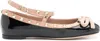 Valentino Rockstud Leather Flats In Black