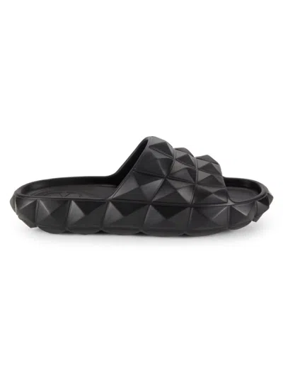 Valentino Women's Rockstud Pool Slides In Nero