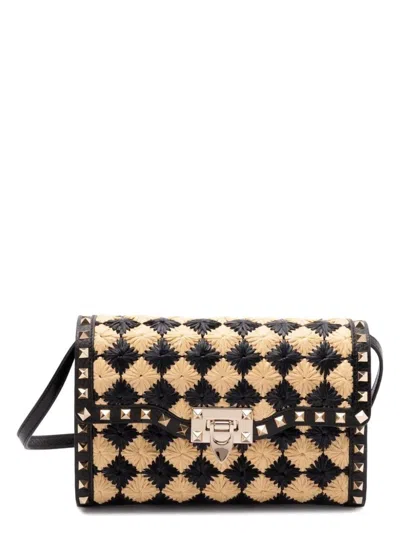 Valentino Garavani Women's Rockstud Small Shoulder Bag In Naturanero