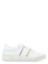 Valentino White Rockstud Untitled Sneakers In Bianco