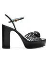 Valentino Garavani Sandal Royal Platform Sandal In Kidskin 115mm Woman Black 40.5 In Black