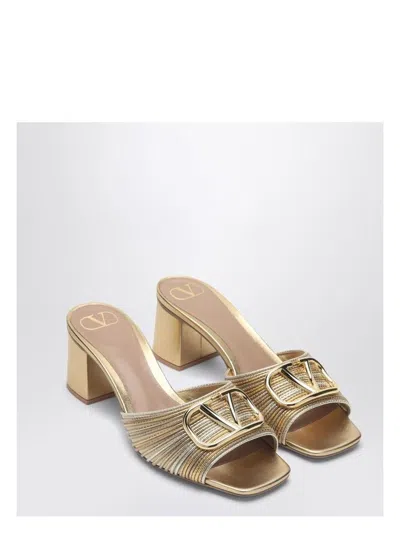 Valentino Garavani Valentino Slide Vlogo Signature T. 60 In Gold
