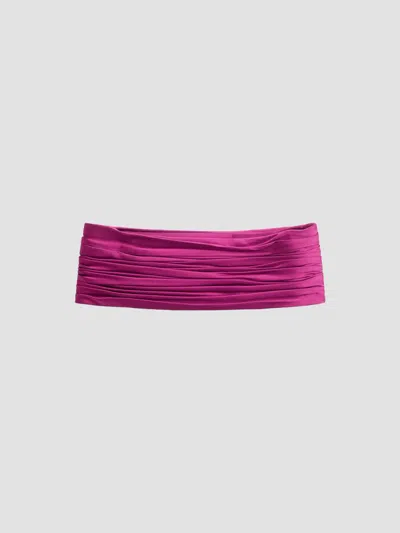 Valentino Garavani Women's Satin Cady Belt In Purple