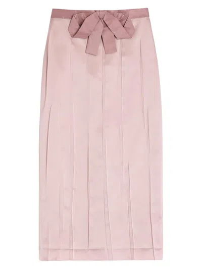 Valentino Women's Satin Skirt In Pink