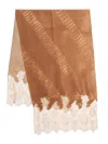 Valentino Women's Scalloped Lace-trim Stole In Gold