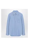 Valentino Clear Blue Button-up Shirt With Decorative Collar Buttons