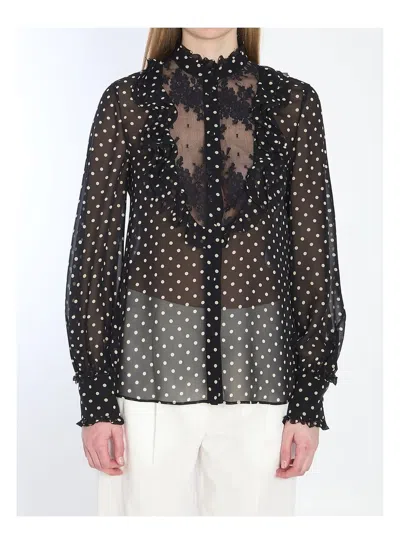 Valentino Women's Shirt With Polka Dots