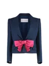 Valentino Tailored Bow-detail Jacket Crafted From Lightweight Viscose