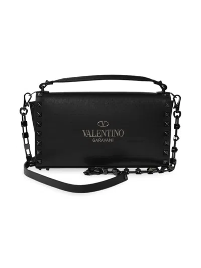Valentino Garavani Shoulder Bag In Black Leather