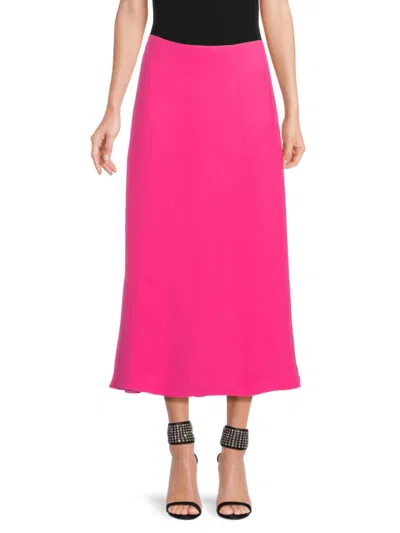 Valentino Women's Silk A-line Midi-skirt In Pink