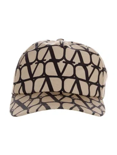 Pre-owned Valentino Garavani Women's Silk Baseball Hat In Neutral