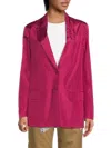 Valentino Women's Silk Blazer In Berry