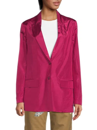 Valentino Women's Silk Blazer In Berry