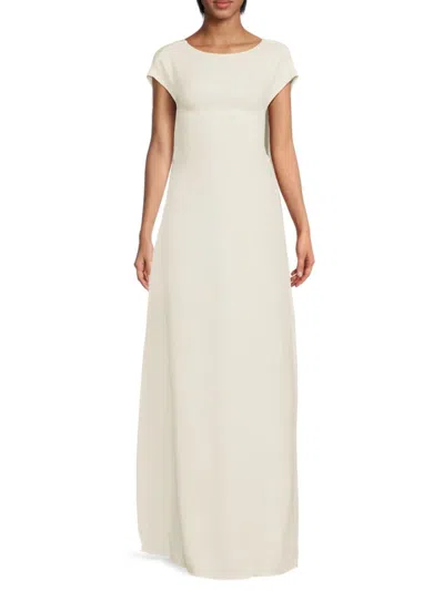 Valentino Women's Silk Bow-back Maxi Dress In White