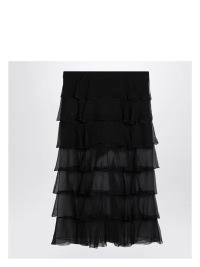 VALENTINO WOMEN'S SILK CHIFFON SKIRT
