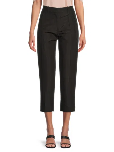 Valentino Women's Silk Cropped Pants In Black