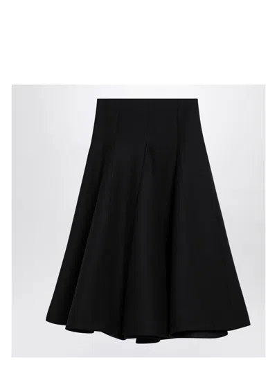 VALENTINO WOMEN'S SILK FLOUNCED MIDI SKIRT