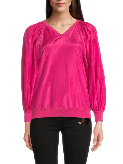 Valentino Women's Silk Sweater In Pink