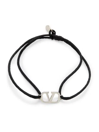 Valentino Garavani Women's Silvertone Logo Cord Bracelet In Metallic