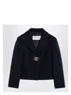 Valentino Vlogo Single-breasted Wool Blazer