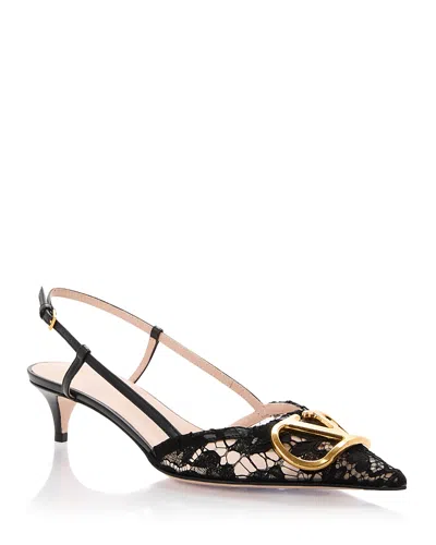 Valentino Garavani Women's Slingback Pumps In Black