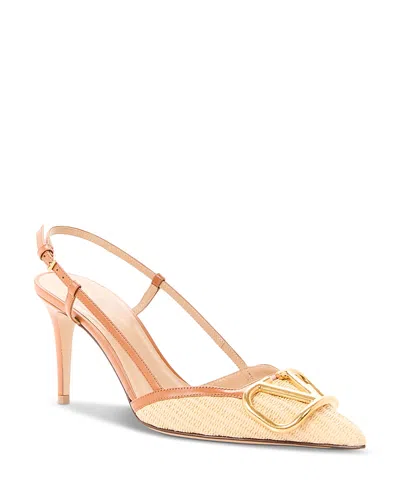 Valentino Garavani Women's Slingback Pumps In Neutral
